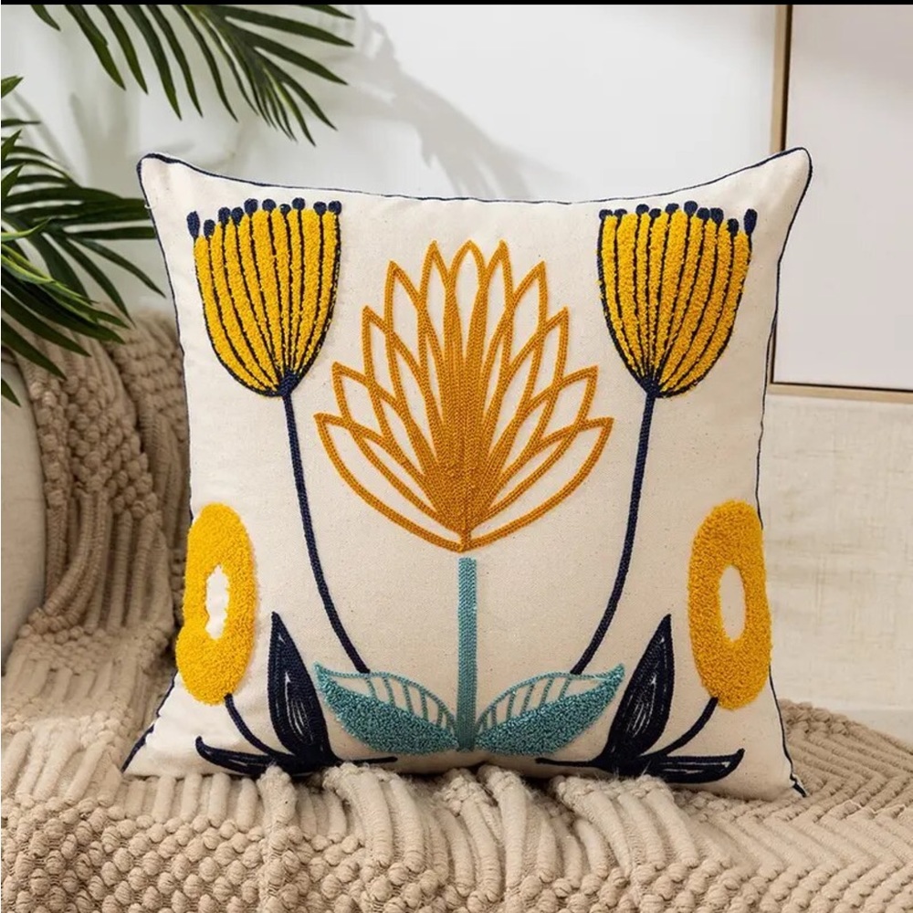 Spring throw pillow